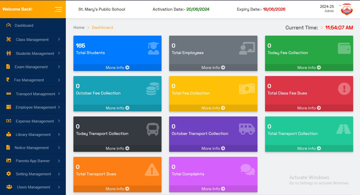 School ERP Dashboard and Analytics by Codeflix Technologies Pvt. Ltd.